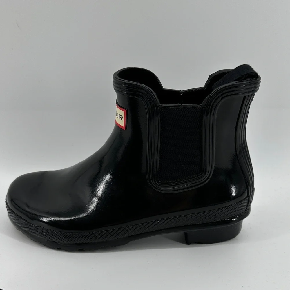 Hunter Chelsea Style Heritage Modern Chic Black Rain/Winter Ankle Boots Sz6